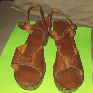 RARE Vintage Brasilian Chunky Wedge High Heel